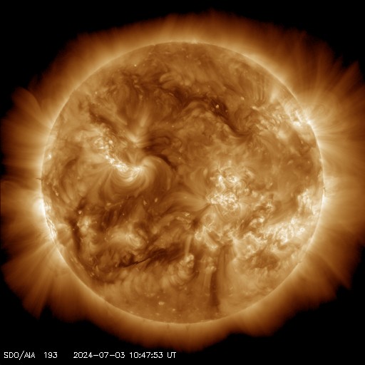 Slunce - vlnová délka 19,3 nm 