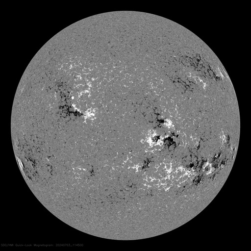 Slunce - magn. pole ve sluneční fotosféře